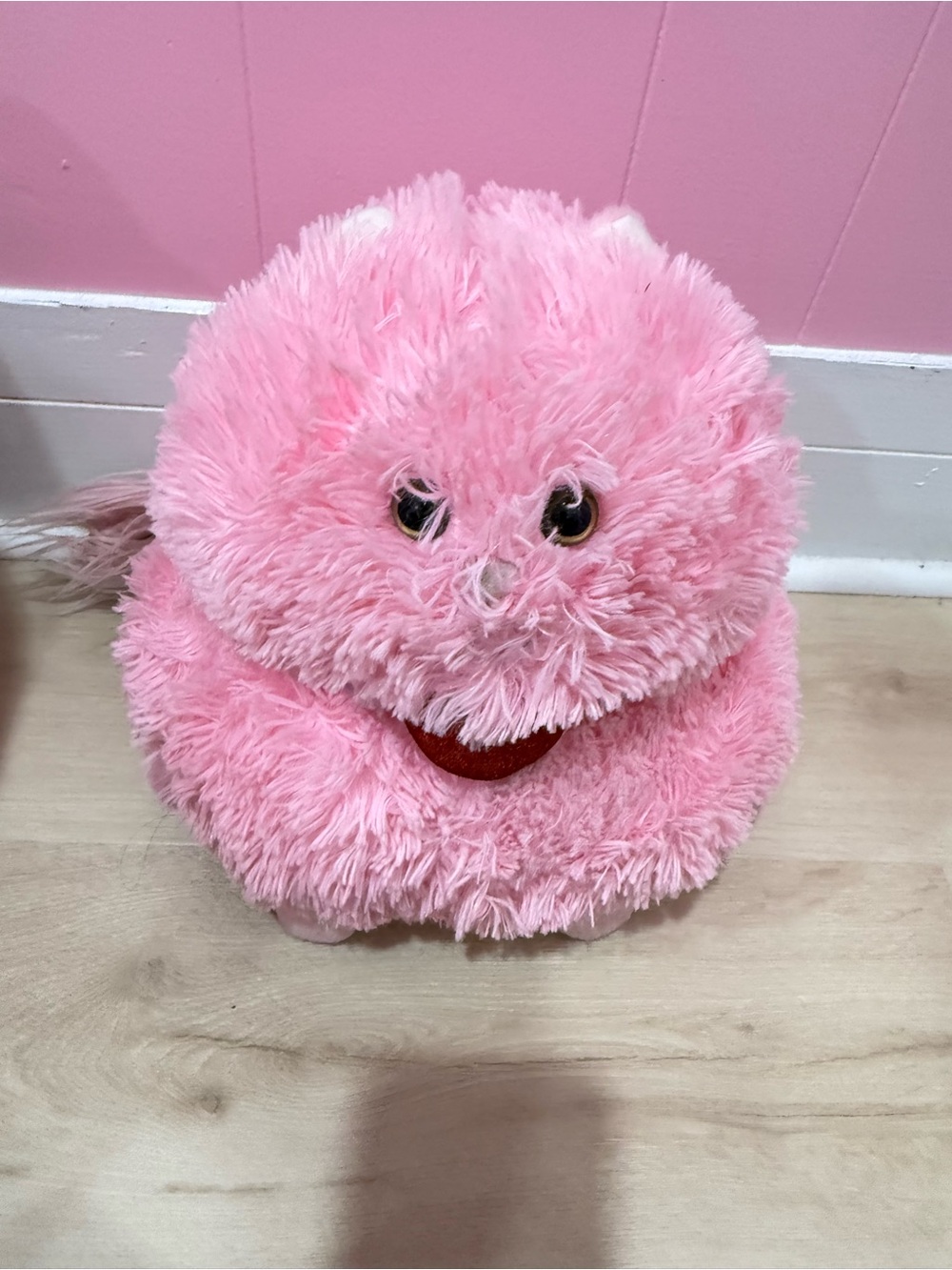 Plush Pink Small Pet Toy - Soft Fluffy Plush